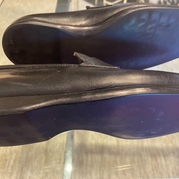 ITALIAN BLACK LEATHER SHOES FOR MEN, GOOD CONDITION, SIZE 9. - Picture 3 of 5